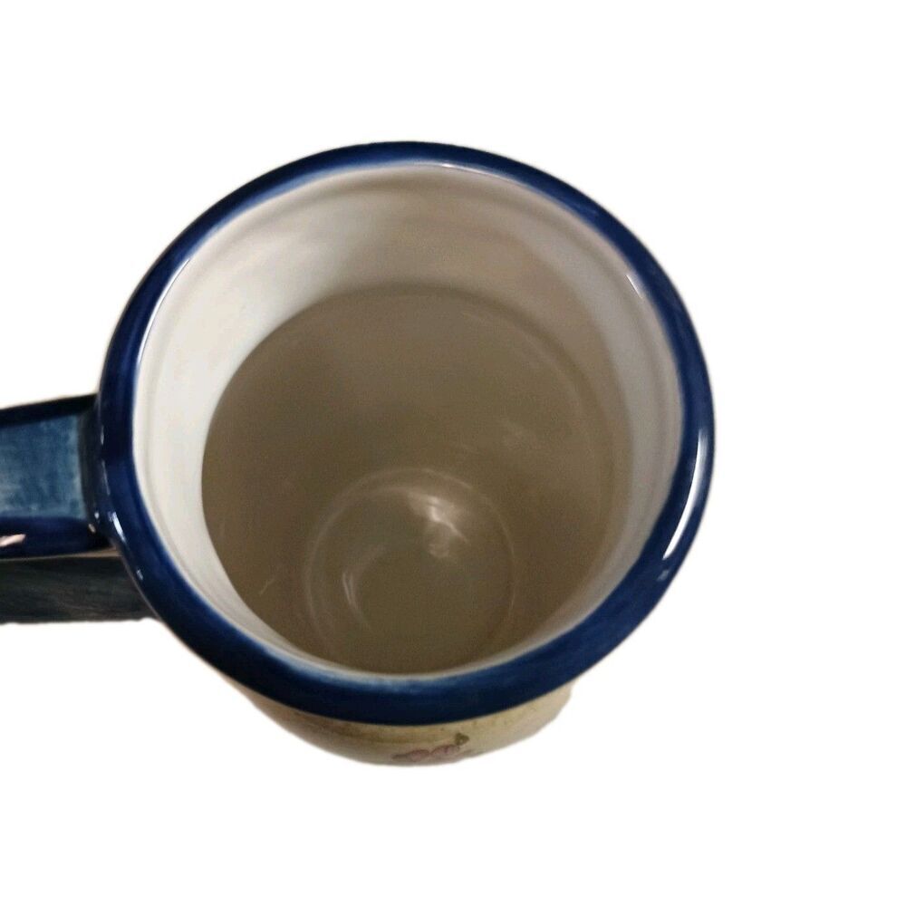 Certified International Flora Mug/Stein Pamela Gladding Floral Blue Trim 16oz - Picture 8 of 9